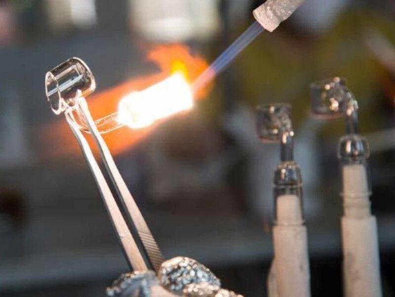 gas flame work on glass