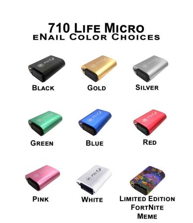 710 Life Micro Mini eNail Color Choices.