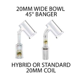 45 Degree Quartz Banger for 20mm enail coil