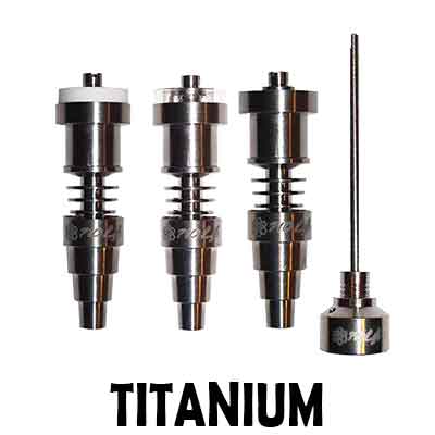 710 Life ™ -  Reversible Domeless Titanium Nail 10MM / 14MM / 18MM Male & Female for 20mm Enail Coil